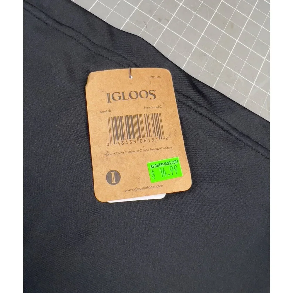 Igloos Adult Lightweight Gaiter Face Mask Black One Size NWT